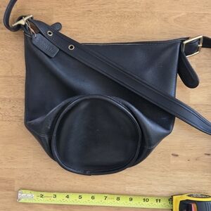 Coach Vintage Midnight Black Leather Shoulder Bag